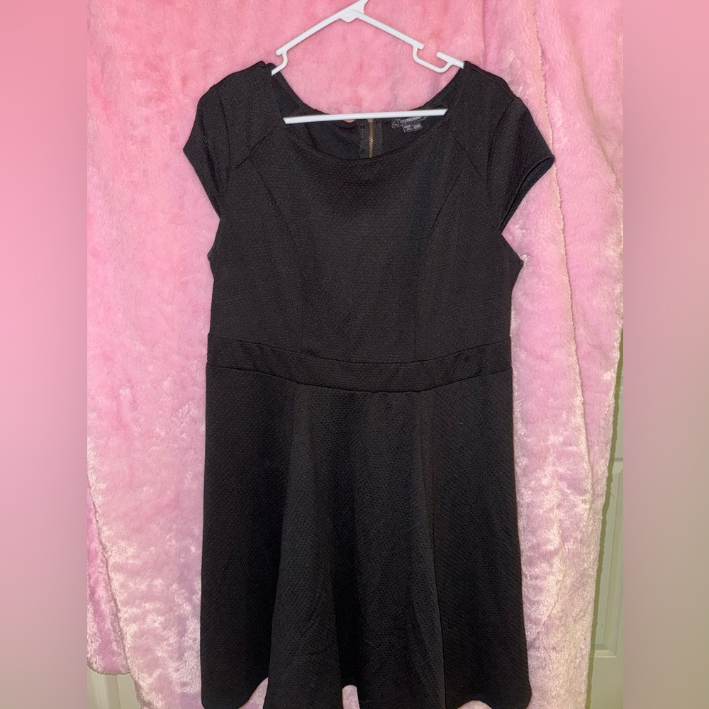 My Michelle Black Textured Dress